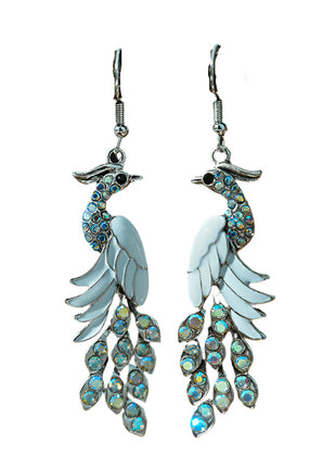 Retro Peacock Earrings
