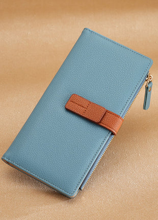 Long Multiple Card Slots Zipper Bag Buckle Korean Style High Sense Wallet