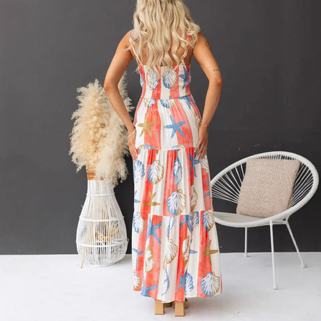Lace-up Maxi Dress