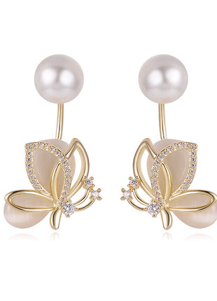 Opal Butterfly Stud Earrings