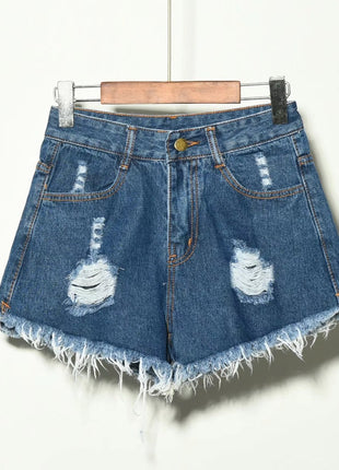 Women's Irregular Denim Shorts