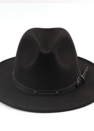 Flat Woolen Top Jazz Hat