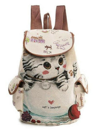 LOVELY CAT DRAWSTRING BACKPACK