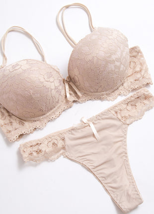 Lace Bra and Thong Set