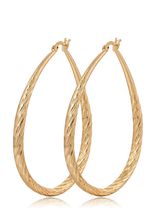 Golden Drop-Shaped Earrings