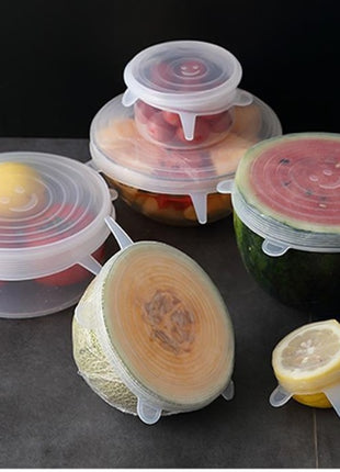 Silicone Fresh-keeping Cover Universal Bowl Cover Sealed Transparent Cover Household Fresh-keeping 6-piece Microwave Oven Cover Plastic Wrap
