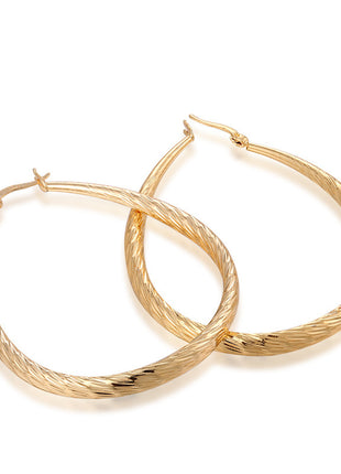 Golden Drop-Shaped Earrings