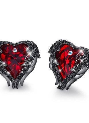 Austrian Crystal Ocean Heart Earrings