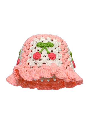 Retro Hollow Flower Handmade Knitted Hat