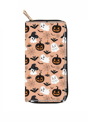 Halloween PU Long Zip Wallet