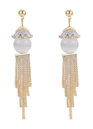 Opal Long Stud Earrings