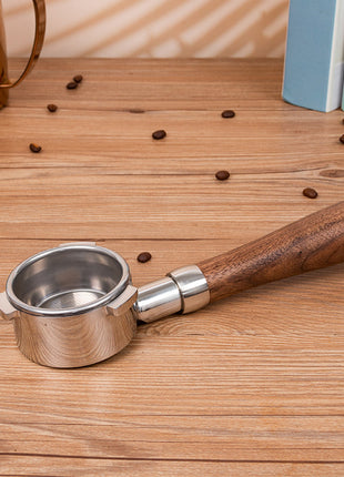 54mm Handle Walnut Coffee Handle Bottomless Stainless Steel