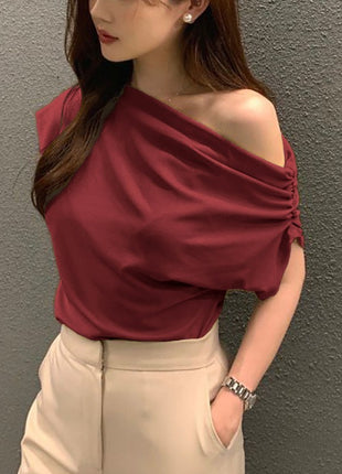 Summer Niche Irregular Shoulder Design