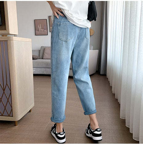 Women's High Waist Jeans Loose Slimming
