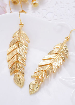 Tassel Leaf Long Earrings