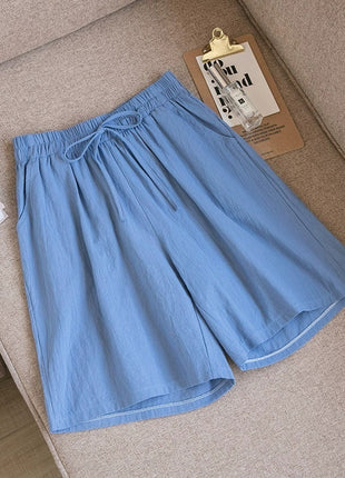 Cotton and Linen Loose Shorts