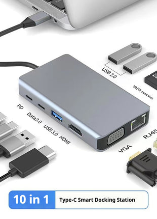 3in1 Up 12in1 Multi-function Type-C Expansion Dock Station