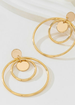 Multi-Layer Circular Earrings, New Fashionable And Trendy