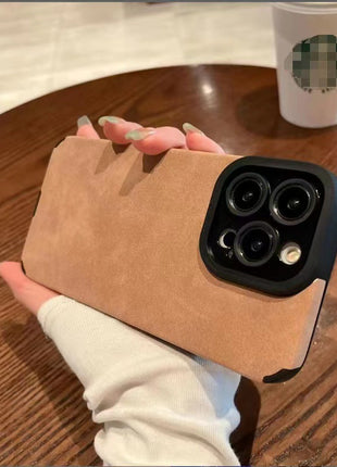 iPhone 13/14/15/16 Korean Style Suede Drop-resistant All Models