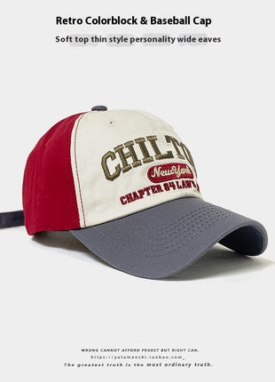 Retro Color Matching Baseball Cap Summer Sun Protection Hat