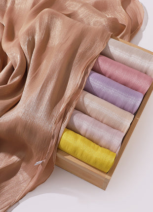 Breathable Cool Island Satin Smooth Silk Toe Scarf