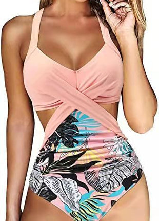 Cross Midriff Outfit Sexy Swimsuit