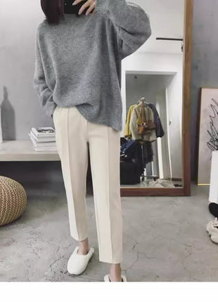 Plus Size Straight Tapered Casual Pants