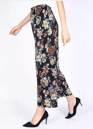 Loose Casual Ice Silk Stretch Nine-quarter Pants