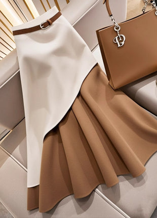 Winter Brown Contrast Skirt