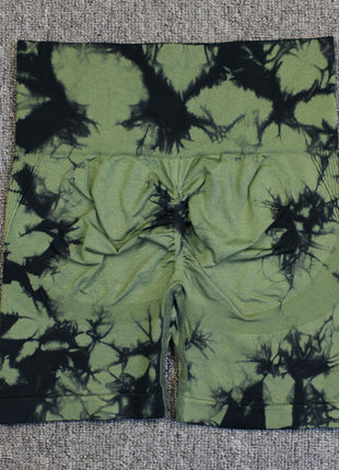Tie-dye Quick-drying High-waisted Hip-lifting Short