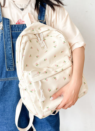 Versatile Casual Flower Backpack