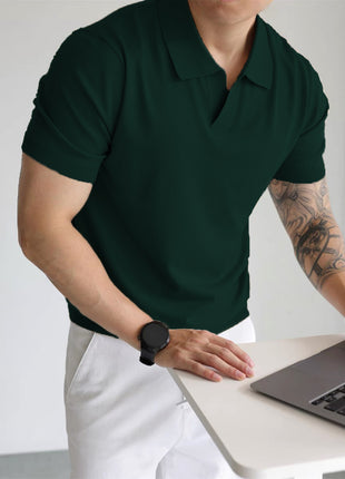 Summer Men's Cool Loose Lapels T-shirt