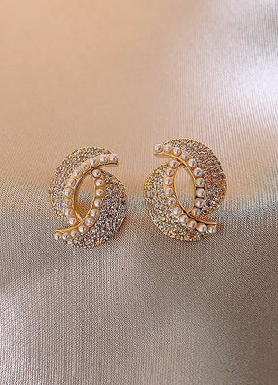 Full Jewelled Stud Earrings