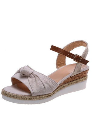 Bow Platform Sandals