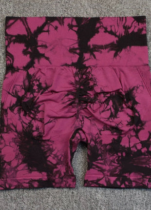Tie-dye Quick-drying High-waisted Hip-lifting Short