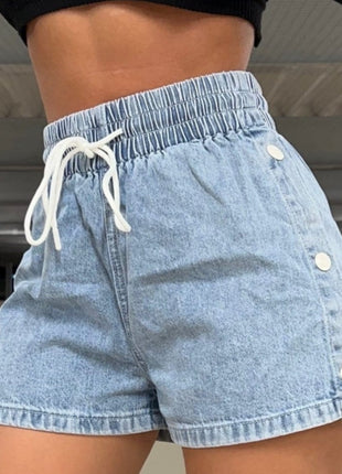 Commuter's Elastic Denim Shorts