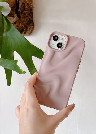 iPhone 14/15/16 Pleated Water Drop-resistant Soft-Shell Case