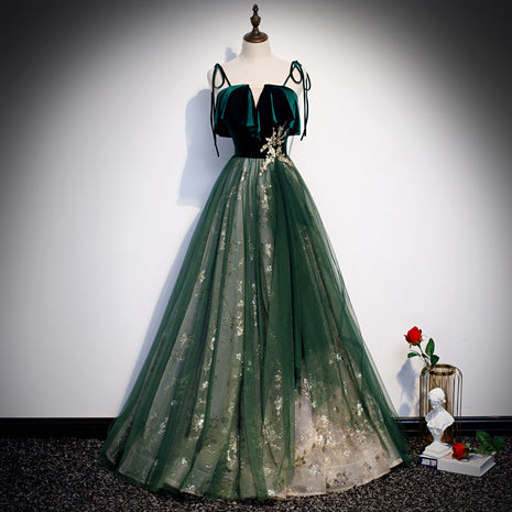 Dark Green Long Banquet Dress