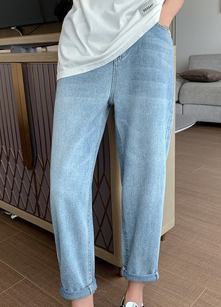 Women's High Waist Jeans Loose Slimming