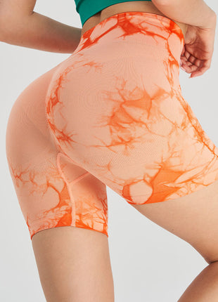 Tie-dye Quick-drying High-waisted Hip-lifting Short