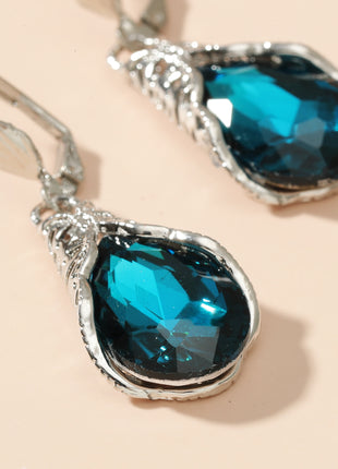 Blue Water Drop Earring