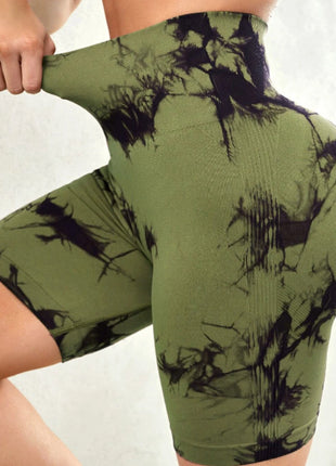 Tie-dye Quick-drying High-waisted Hip-lifting Short