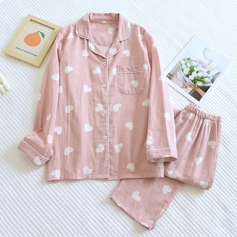 Light Thin Double-layer Cotton Gauze Pyjamas