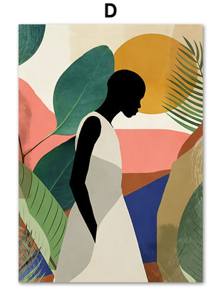 Abstract African Women 60 X 100 cm