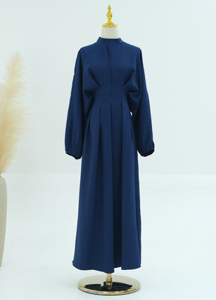 Solid Color Drawstring Sleeve Abaya