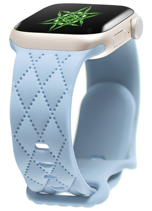 For Watch S9 Texture Silicone Butterfly Buckle Strap Compatible with Apple