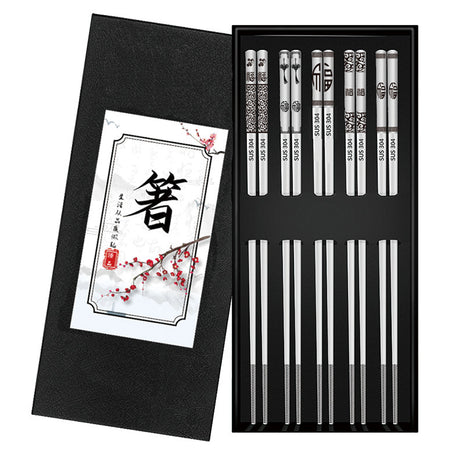 304 Stainless Steel Chopsticks Square Sets