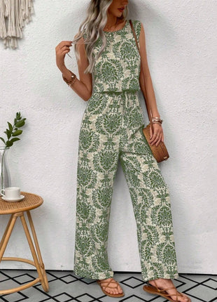 Waist Cinching Casual Straight Leg Jumpsuit