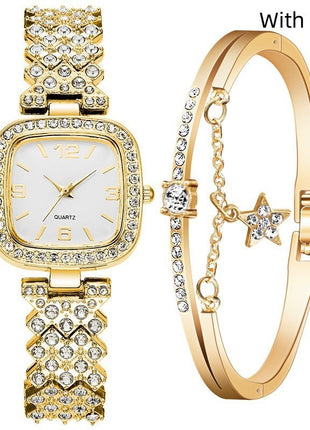 Diamond Watch Bracelet Two-piece Set
