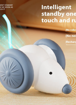 Electric Interactive Automatic Teaser Mouse with Intelligent Obstacle Avoidance Pet Toys